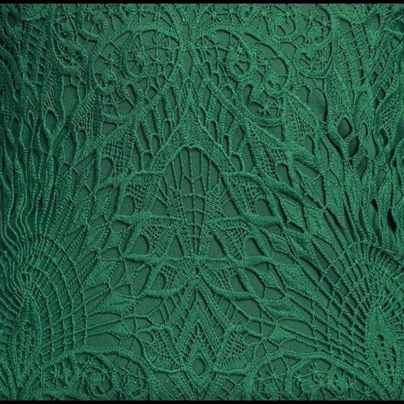 Lulus Lucky in Lace Emerald/Forest Green Lace Halter Midi Dress - Picture 4 of 13